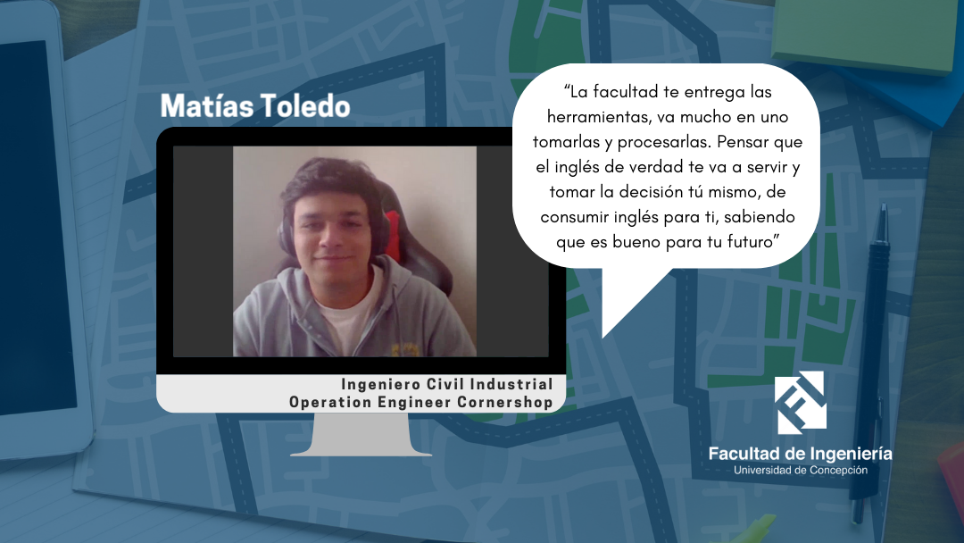 Matías Toledo, egresado UdeC e ingeniero de operaciones en Cornershop: “El inglés se presenta como una puerta las oportunidades"